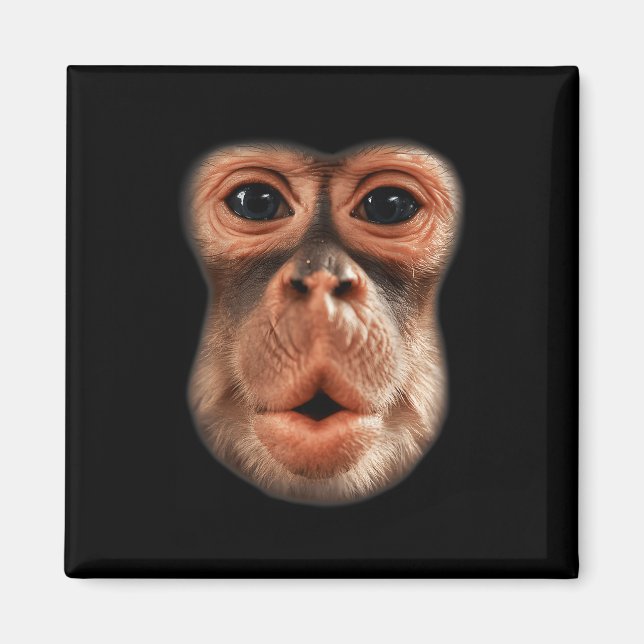 Funny Monkey Ansikte Bandeand Manar Boy Kid Hallow Magnet (Framsidan)