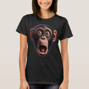 Funny Monkey Ansikte chimpanzee T Shirt