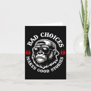 Funny Monkey Bad Choices Gör Bra-artiklar (på Bac Kort