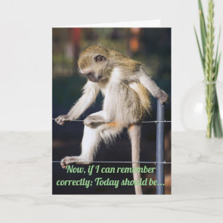 Funny Monkey-födelsedag Kort