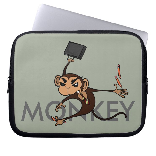 FUNNY MONKEY LAPTOP SLEEVE (Framsidan)