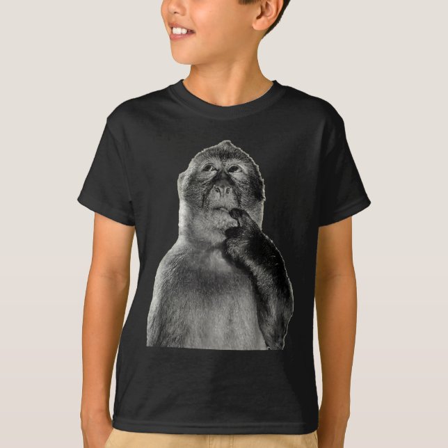 Funny Monkey Meme With Retro Odore Humor Art Style T Shirt (Framsida)