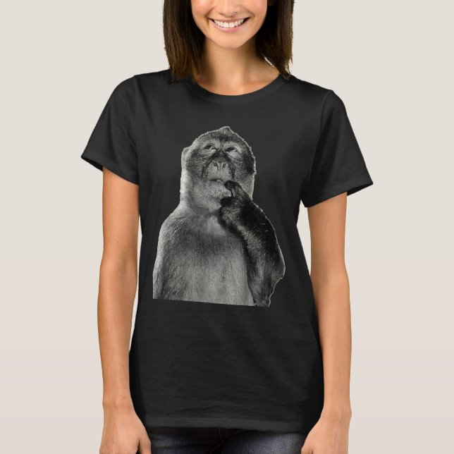 Funny Monkey Meme With Retro Odore Humor Art Style T Shirt (Framsida)