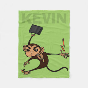 FUNNY MONKEY PERSONLIG FLEECE BLANKET