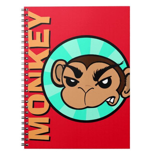 FUNNY MONKEY SPIRAL NOTEBOOK ANTECKNINGSBOK MED SPIRAL (Framsidan)