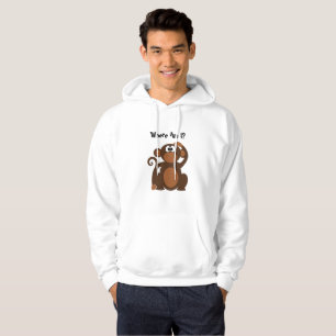 Funny Monkey-Tecknad Hoodie