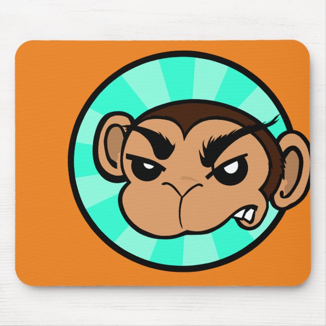 FUNNY MONKEY VÅGRÄT MOUSE PAD MUSMATTA (Framsidan)