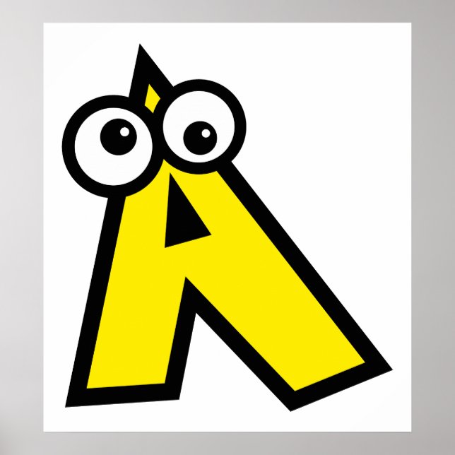 Funny Monogram Brev A Poster (Framsidan)