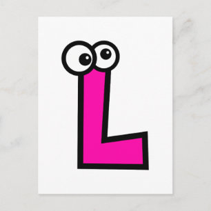 Funny Monogram Brev L Vykort
