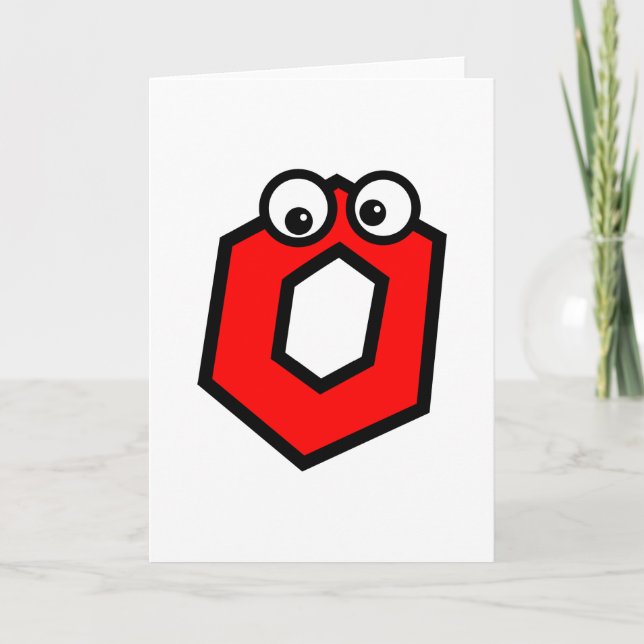 Funny Monogram Brev O Anteckningskort (Framsida)