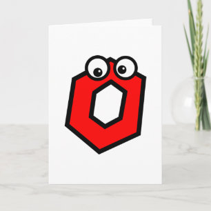 Funny Monogram Brev O Anteckningskort
