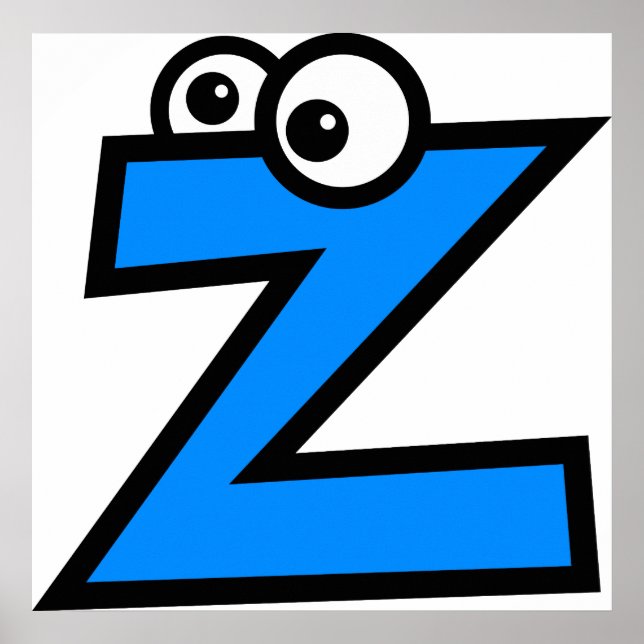 Funny Monogram Brev Z Poster (Framsidan)