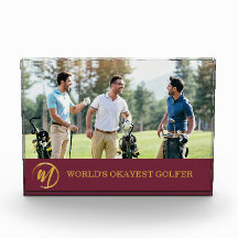 Funny Monogram Photo Golf