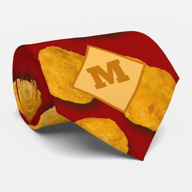 Funny Monogrammed Chicken Nugget Mönster Gag Gift Slips (Rullad)