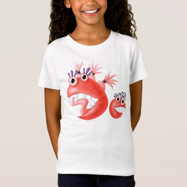 Funny Monster Crazy Cute T Shirt (Framsida)