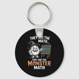 Funny Monster Math Teacher Halloween Yeti Costume Nyckelring