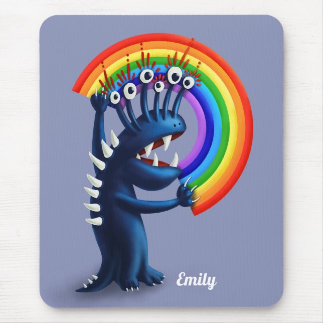 Funny Monster Pride Rainbow Namn Musmatta (Framsidan)