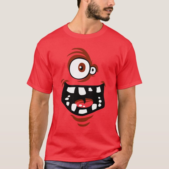Funny Monster T-shirt red (Framsida)