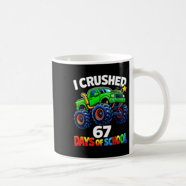 Funny Monster Truck Six Seven Meme Boys Kids Schoo Kaffemugg (Höger)