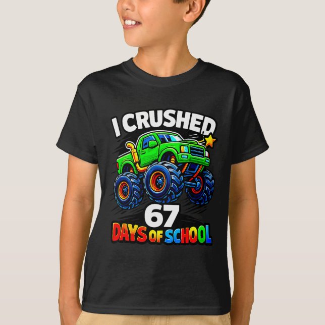 Funny Monster Truck Six Seven Meme Boys Kids Schoo T Shirt (Framsida)