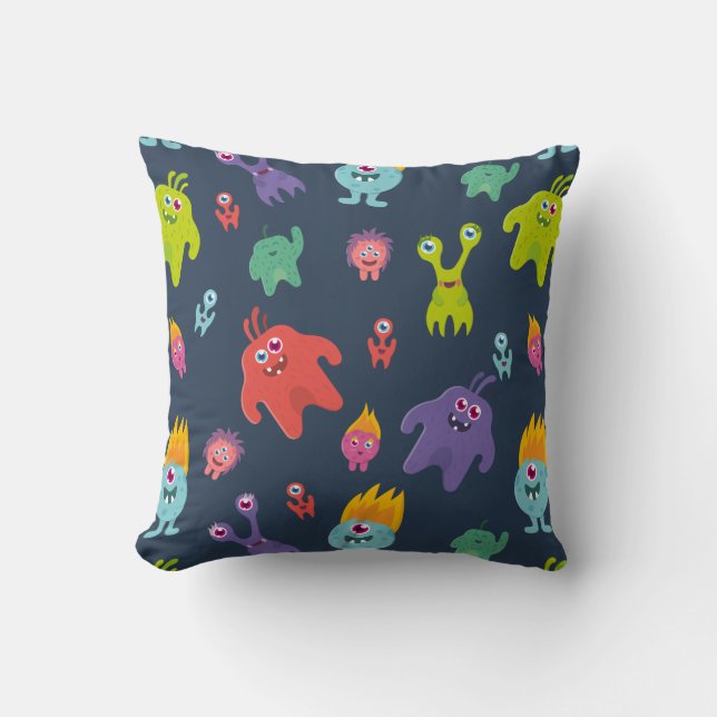 Funny Monsters Dekorativ kudde (Framsida)
