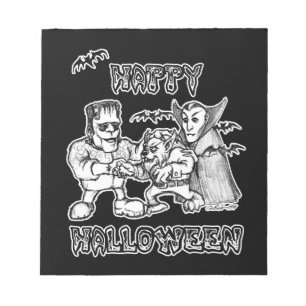 Funny Monsters - Happy halloween Anteckningsblock