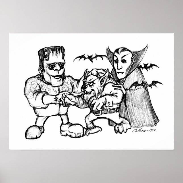 Funny Monsters Poster (Framsidan)