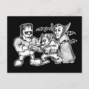 Funny Monsters Vykort