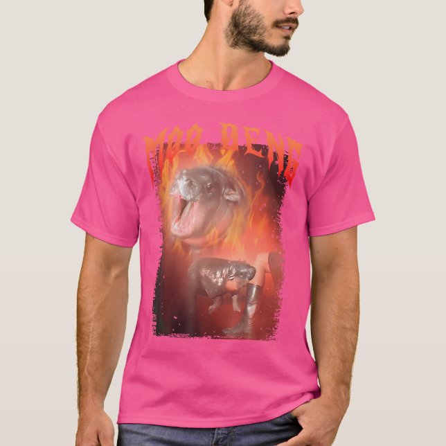 Funny Moo Deng Baby Hippos Bootleg Rap Fire T Shirt (Framsida)