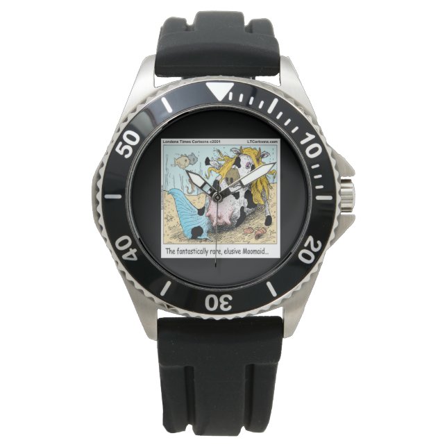Funny Moomaid 1/2 Cow 1/2 Sjöjungfru Watch Armbandsur (Framsida)