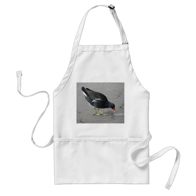 Funny Moorhen Ta en Bow Apron Förkläde (Framsidan)