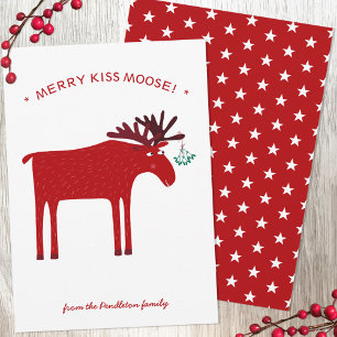 Funny Moose Helgdag Card Julkort