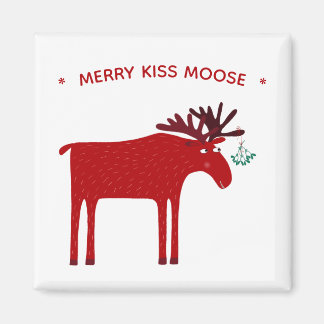 Funny Moose Helgdag Magnet