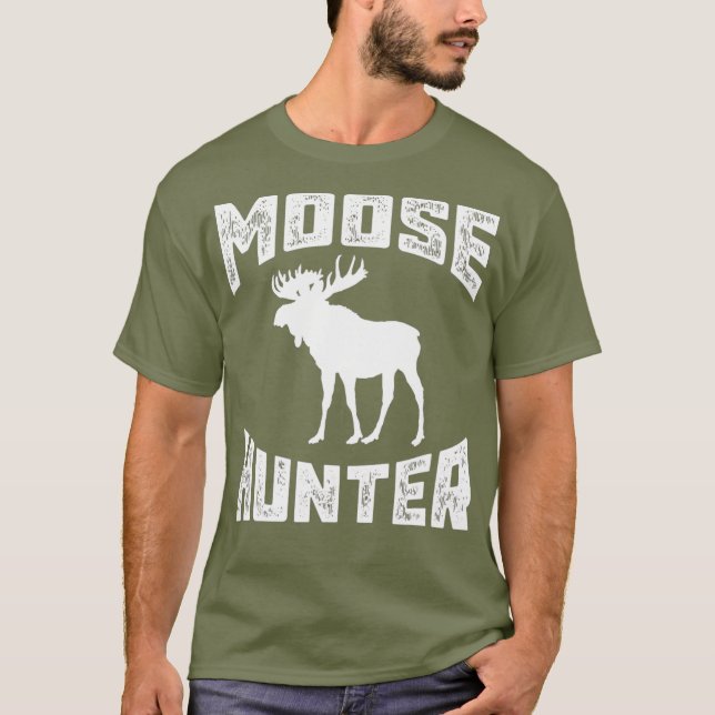 Funny Moose    HunterCool Hunting Bull Gift Idea T Shirt (Framsida)