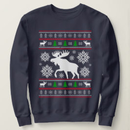 FUNNY MOOSE UGLY XMAS SWEATER CHRISTMAS T SHIRT