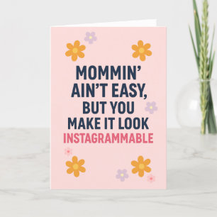 Funny Mor-dagskort - Mommin'Is inte Easy Tack Kort