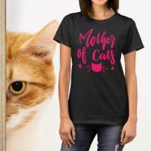 Funny Mor i Cats Rosa Wording T-Shirt