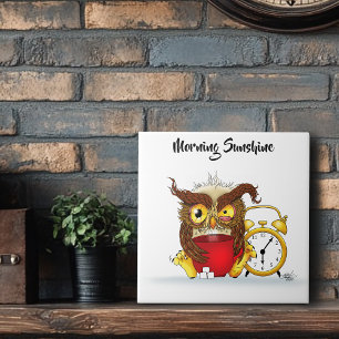 Funny Morgon Cranky Uggla Kakelplatta