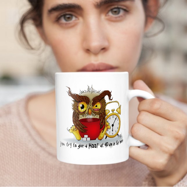 Funny Morgon Cranky Uggla Magisk Mugg (Skapare uppladdad)