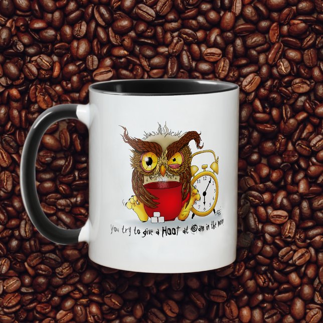 Funny Morgon Cranky Uggla Mugg (Skapare uppladdad)