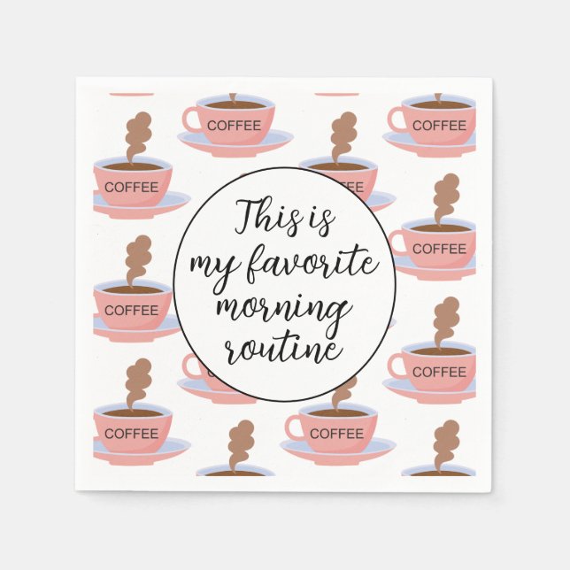 Funny Morgonkaffe Pappersservett (Framsidan)