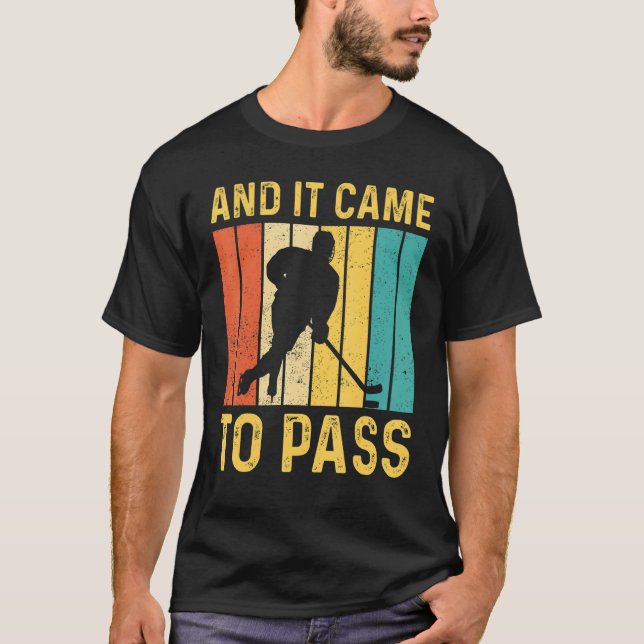 Funny Mormon Missionary LDS Ice Hockey And It Came T Shirt (Framsida)