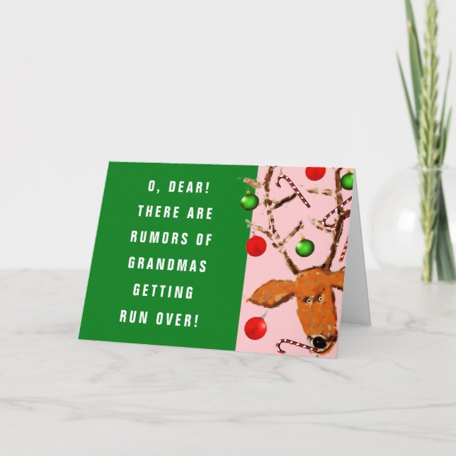 Funny mormor-julkort helgkort (Framsida)