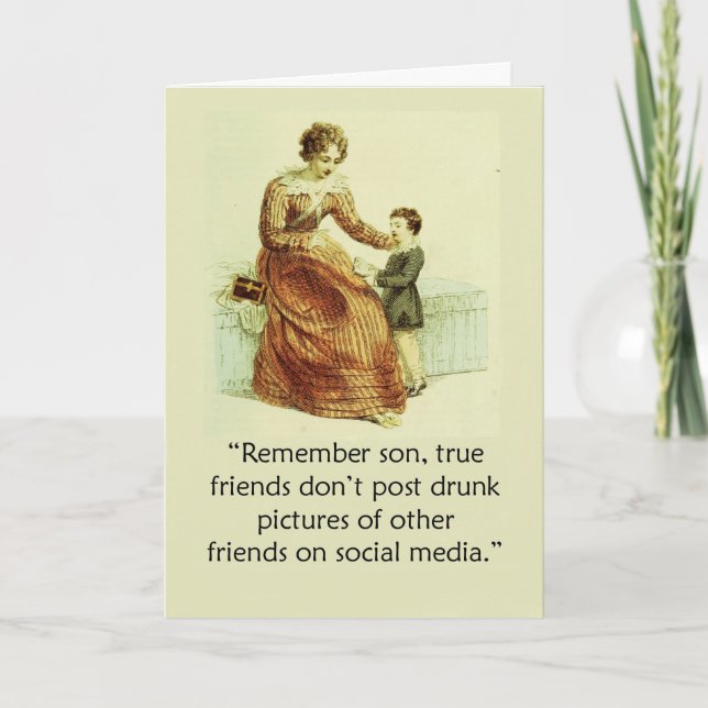 Funny Mors dag Ackermanns Social-mediekort Kort (Framsida)