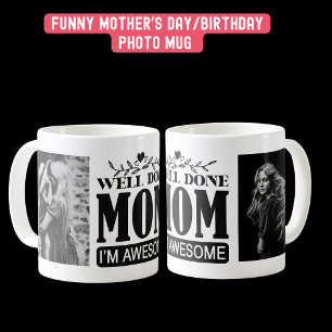 Funny Mors dag Birthday Photo Kaffemugg