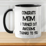 Funny Mors dag citerar Modern Black and White Mugg<br><div class="desc">Design består av modern typografi med sans serif-teckensnitt. Den ädla, moderna, svarta och vita Muggen i Mors dag-citatet är en trevlig och humoristisk gåva som firar den underbara, och ibland kaotiska, moderskap resan. Det här kaffet mugg kombineras med contemporary och skapar det en tankfull och underhållande gåva till mammor som...</div>