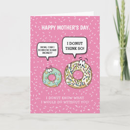 Funny Mors dag | Cute Donut Humor Card Kort