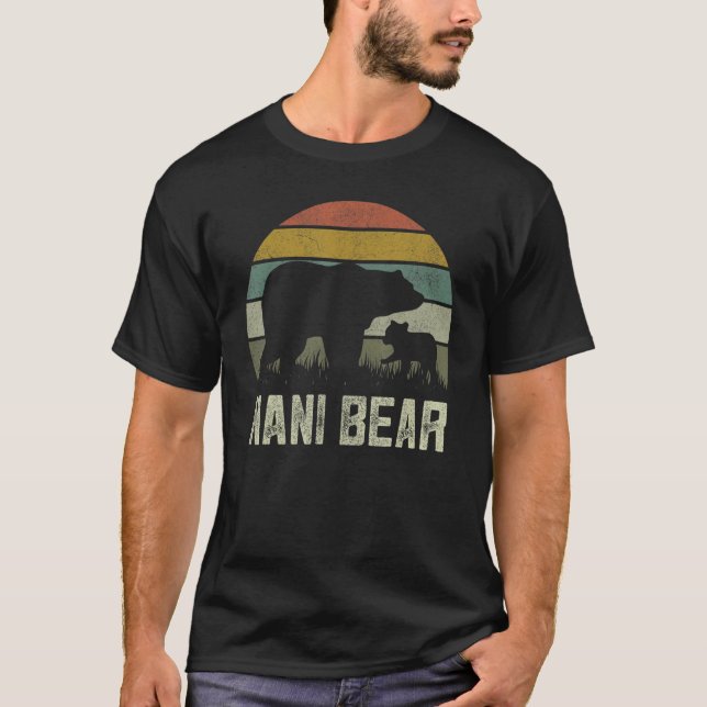 Funny Mors dag Grandma Unge Kids Nani Bear T Shirt (Framsida)
