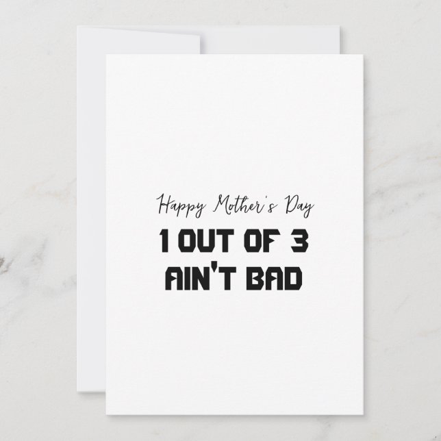 Funny Mors dag-kort 3 barn Tack Kort (Framsida)