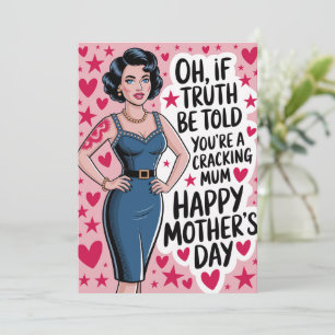 Funny Mors dag-kort Morsa Gift Mummy Inbjudningar